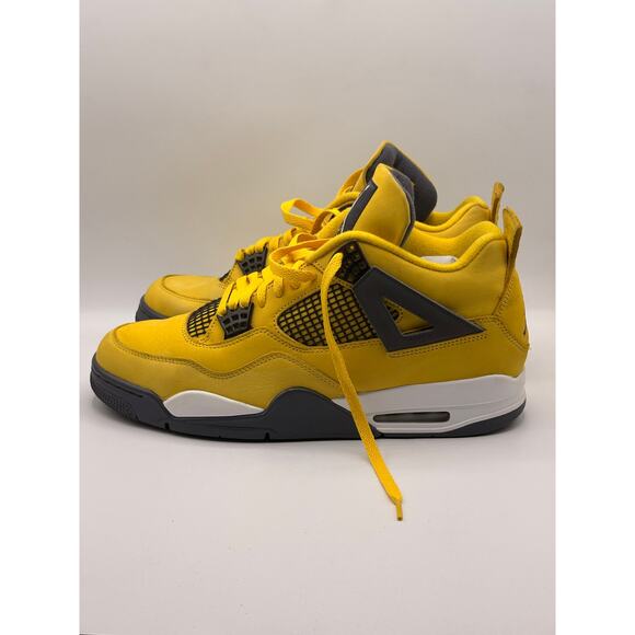 NIKE AIR JORDAN 4 Retro Lightning 2021 Tour Yellow Dark Blue Grey Sz 12 main image 6